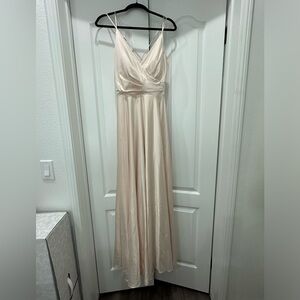 Still satin A-line dress